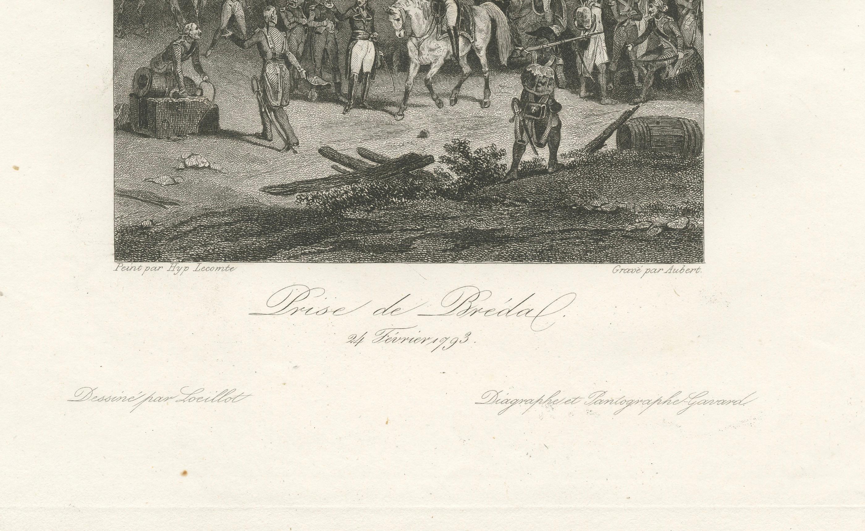 Paper Triumph of Revolution: The Capture of Breda, 1795 – An Engraved Masterpiece For Sale
