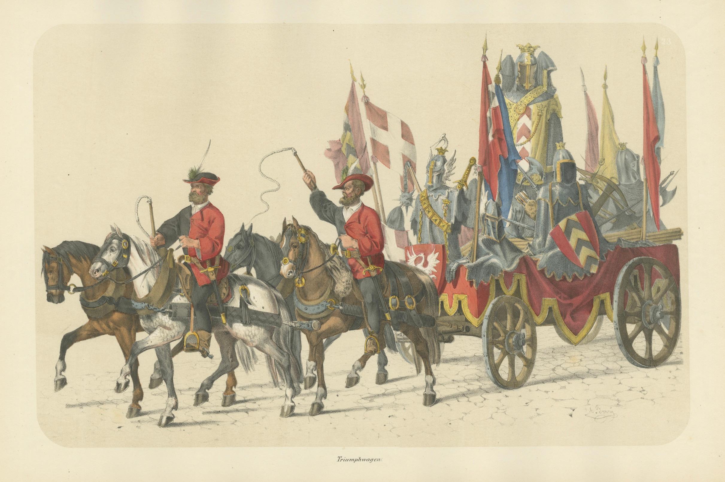 Triumphal Carriage of the Swiss Confederation: A Historic Festival in 1855 For Sale 2