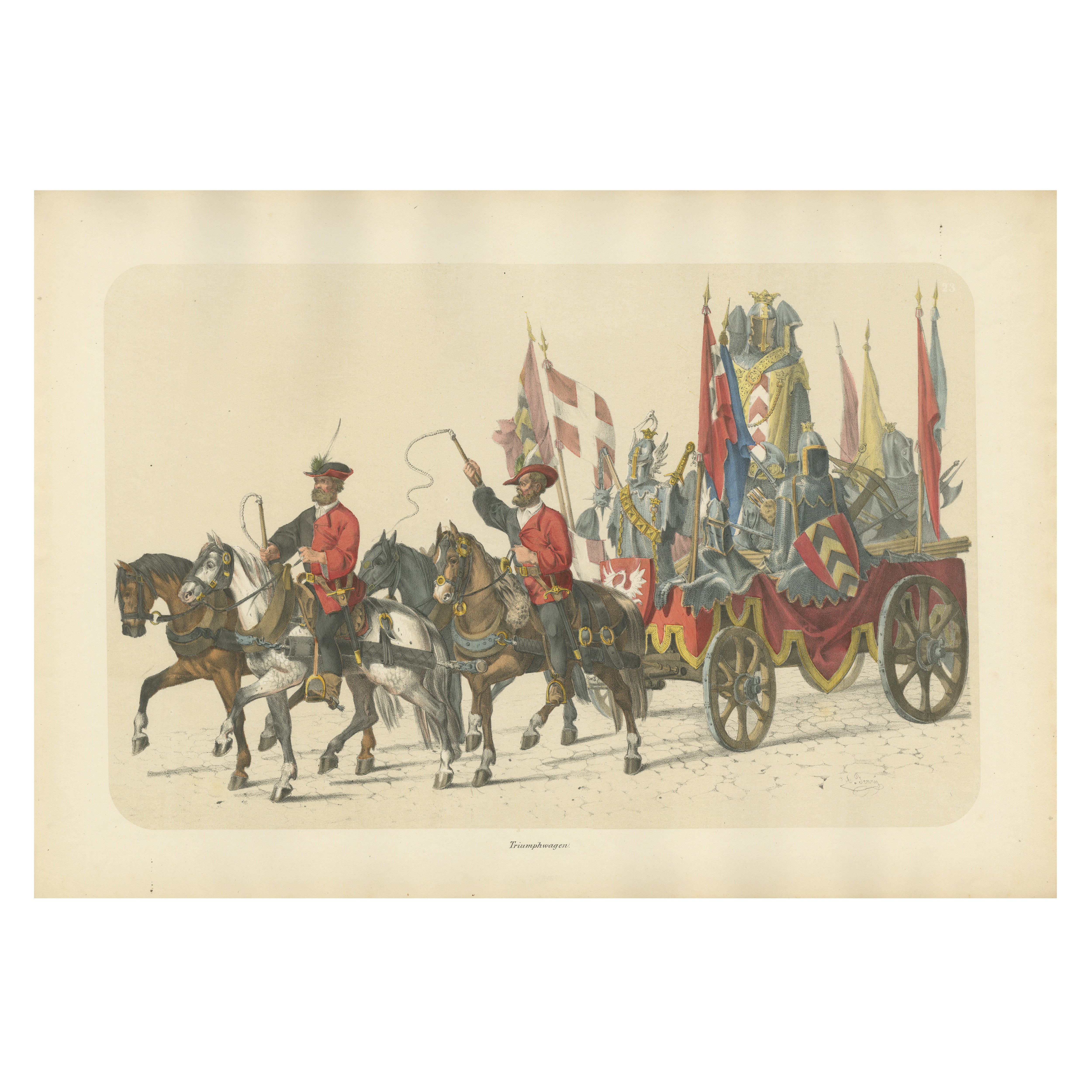 Triumphal Carriage of the Swiss Confederation: A Historic Festival in 1855