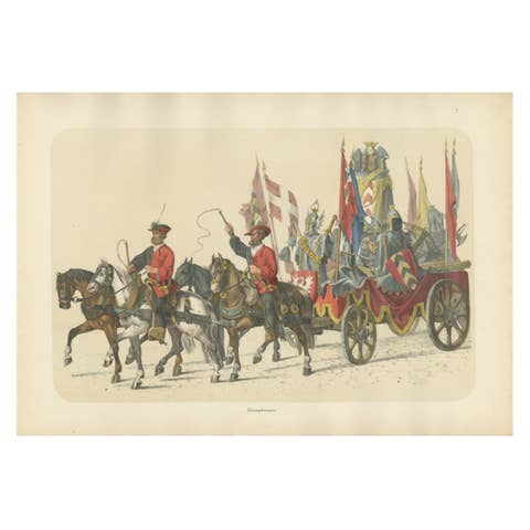 Triumphal Carriage of the Swiss Confederation: A Historic Festival in 1855