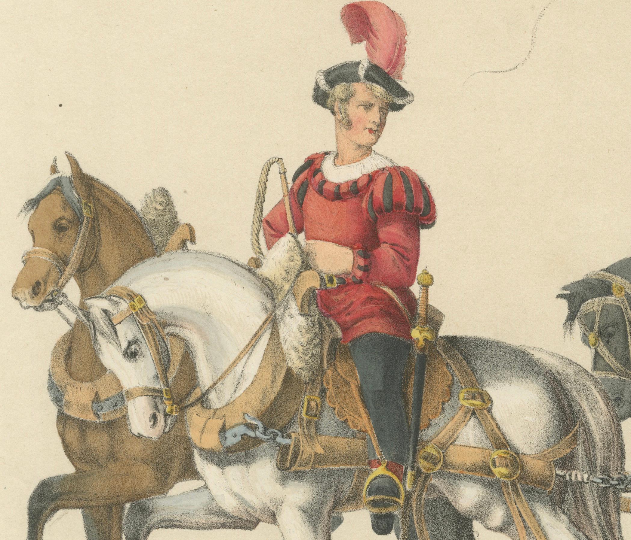 Milieu du XIXe siècle Chariot triomphal - Un grand déploiement d'armures et de bannières conquises, 1855 en vente