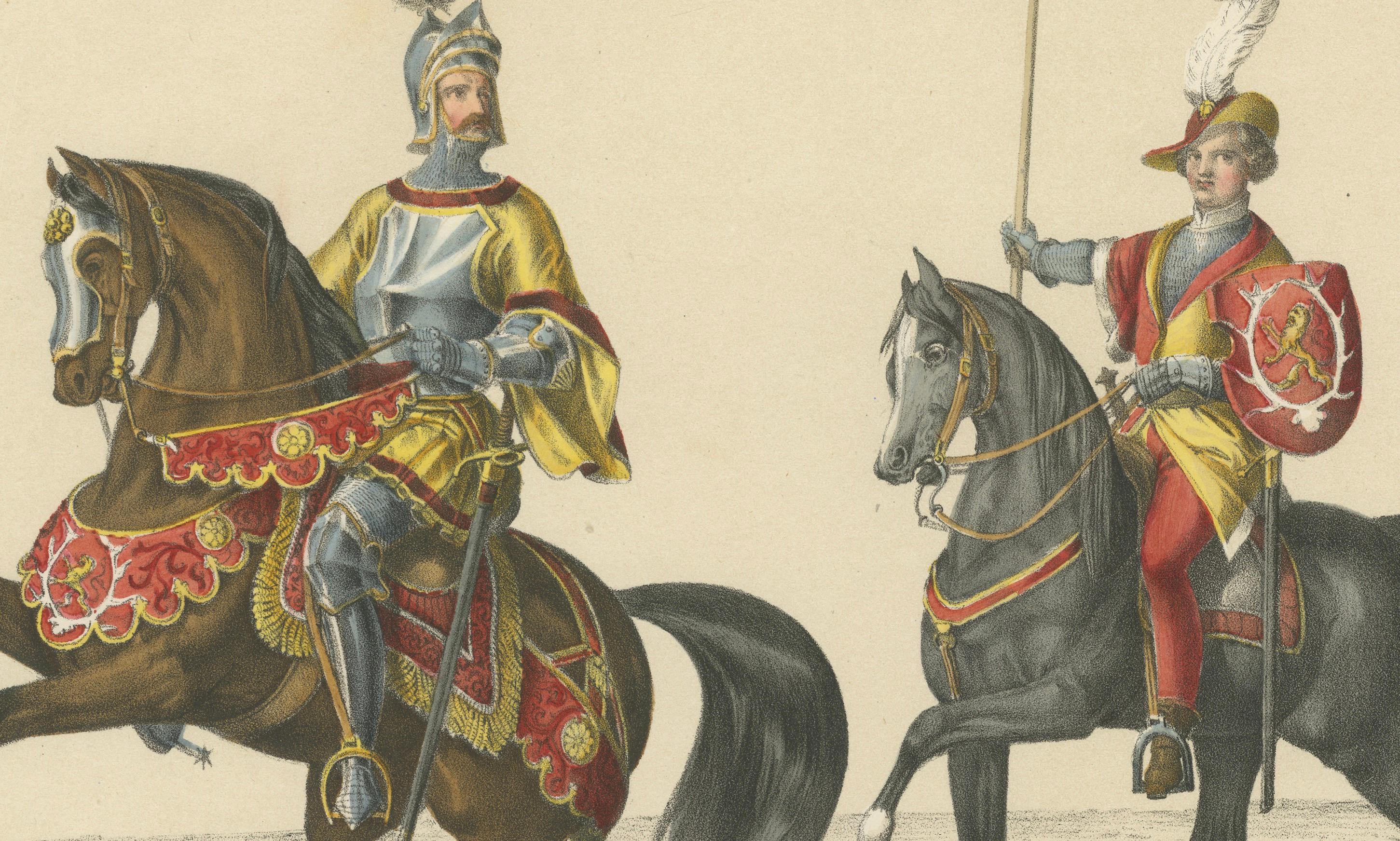 Mid-19th Century Triumphal March – Caspar von Hertenstein Leading the Lucerne Regiment, 1855 For Sale