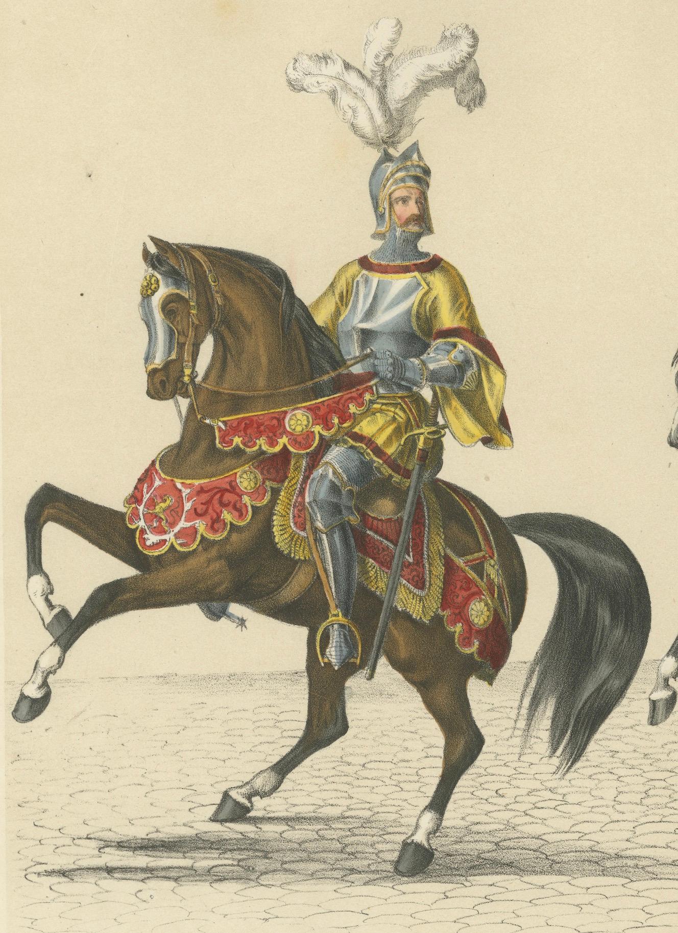 Paper Triumphal March – Caspar von Hertenstein Leading the Lucerne Regiment, 1855 For Sale