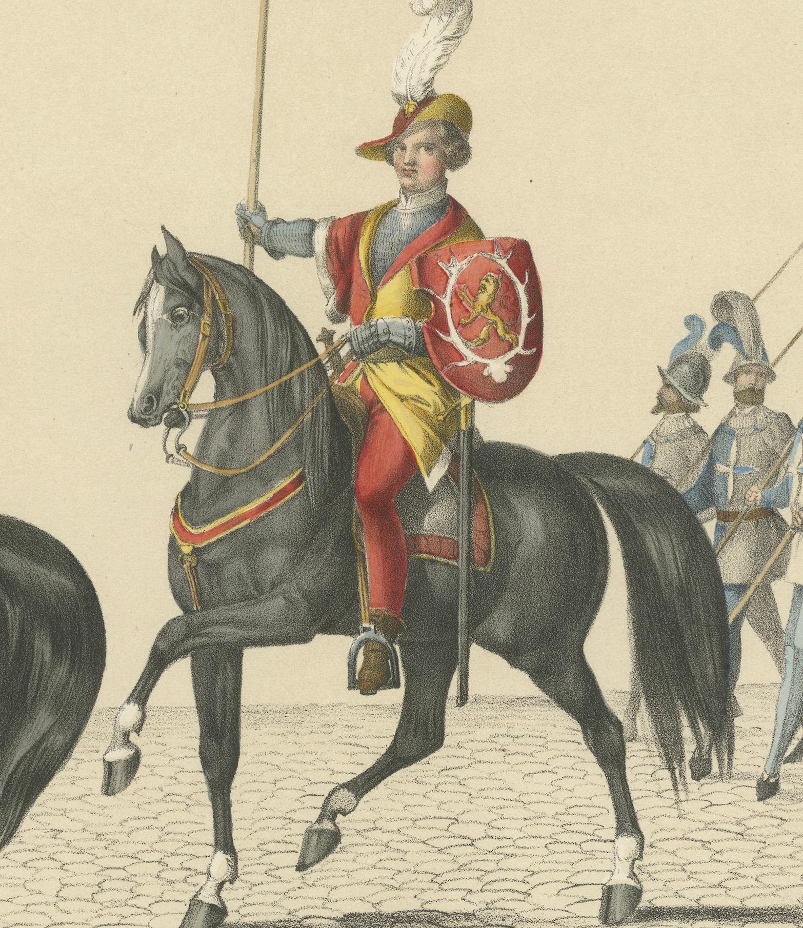 Triumphal March – Caspar von Hertenstein Leading the Lucerne Regiment, 1855 For Sale 2