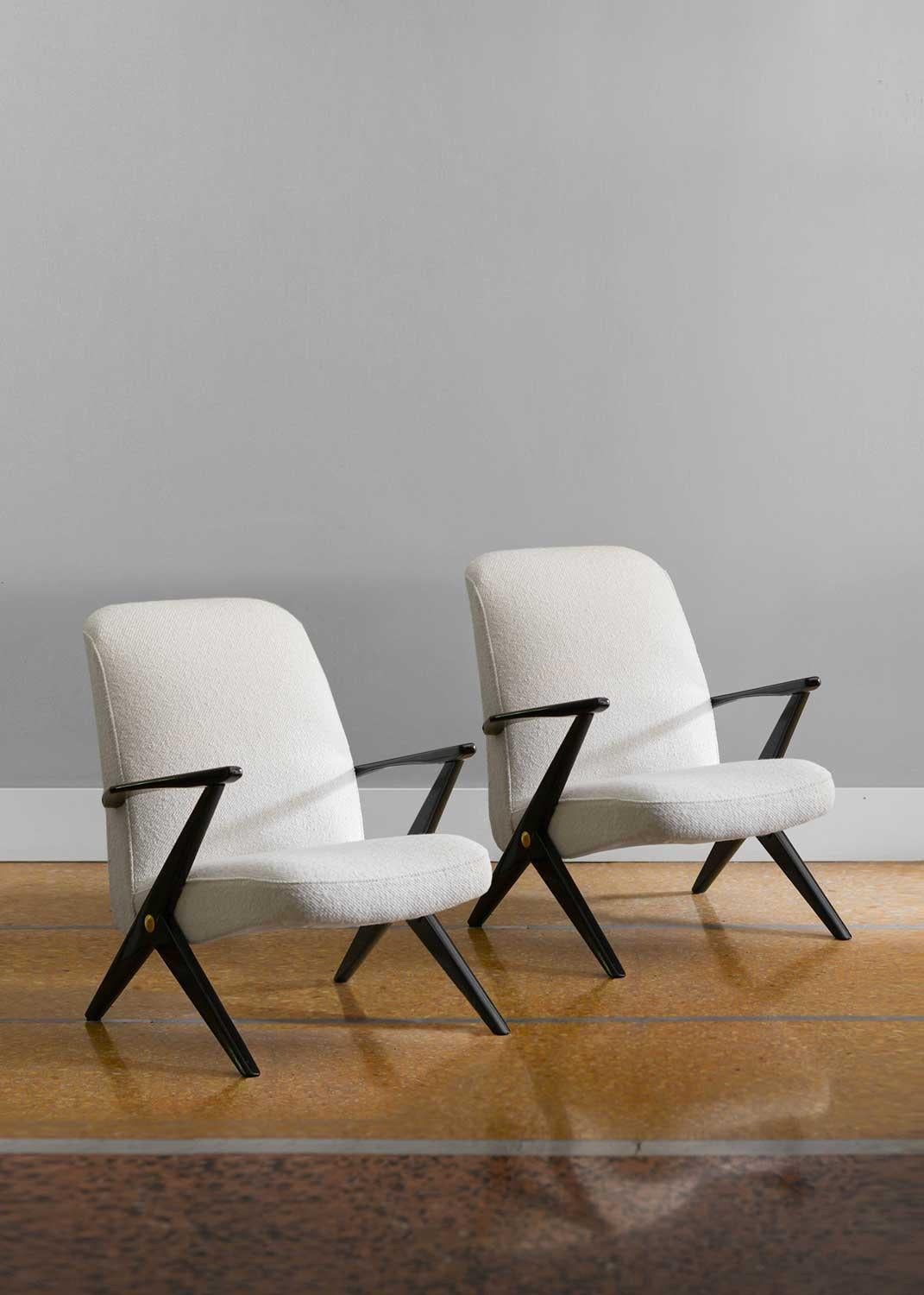 Fabric Triva armchairs by Bengt Ruda for Nordisk Kompaniets, 1955 (set of 2)