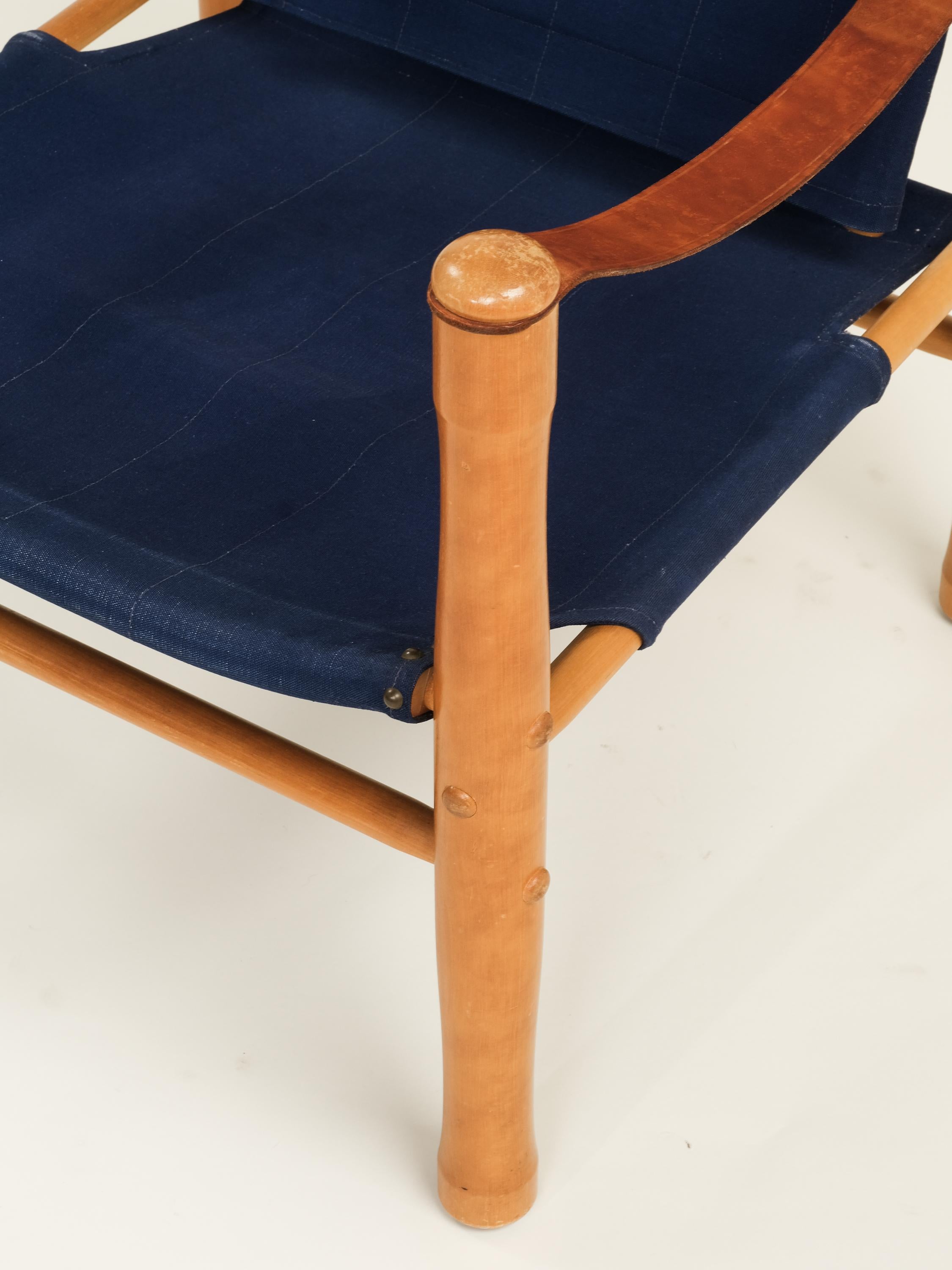 Sillón Safari 'Trivia' de Elias Svedberg para Nordiska Kompaniet, años 50 Tela en venta