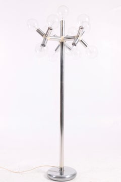 Lampe en métal Trix et Robert Haussmann des années 1970 avec ampoules en forme d'étoile