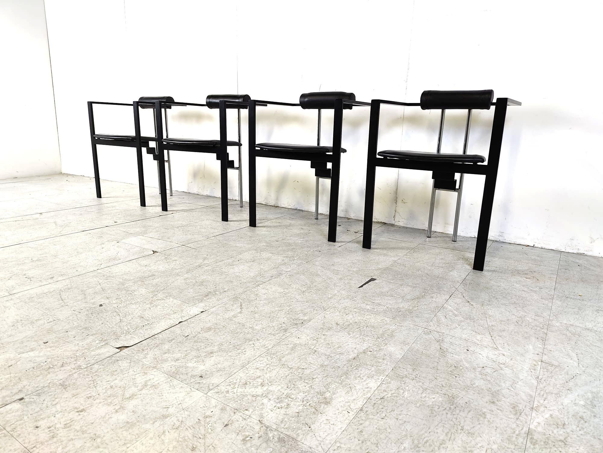 Trix Dining Chairs by Karl Friedrich Förster for KFF, 1980s, Set of 4  3