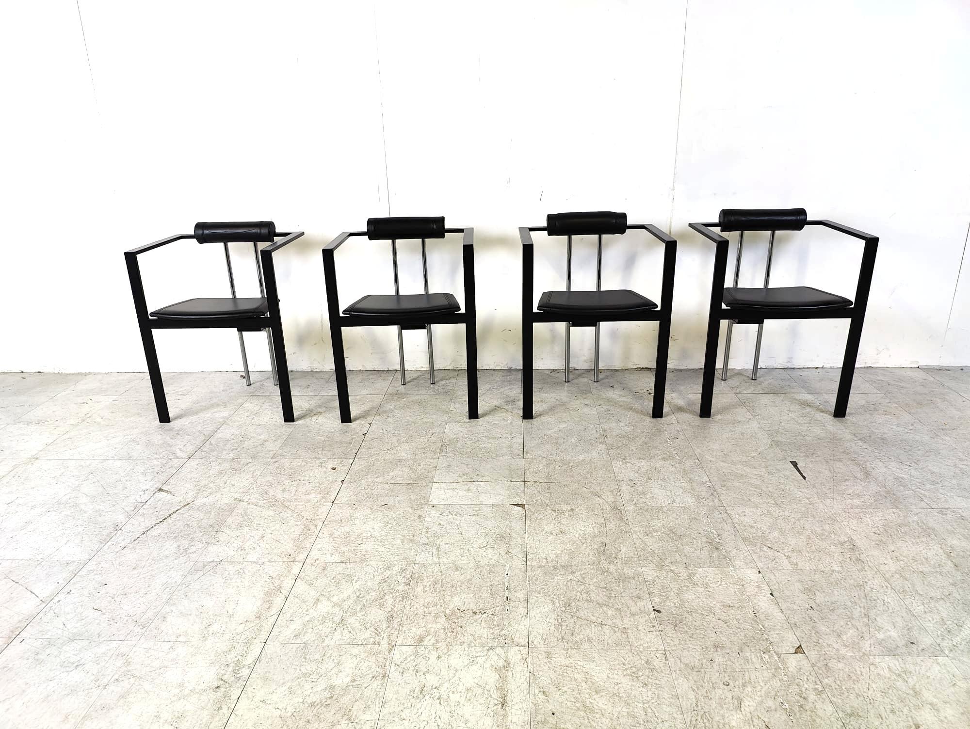 Trix Dining Chairs by Karl Friedrich Förster for KFF, 1980s, Set of 4  5