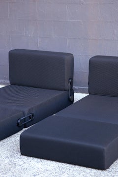 Trix Modular Sofa by Piero Lissoni for Kartell in Black Fabric