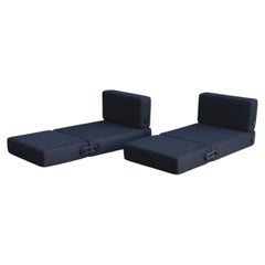 Trix Modular Sofa by Piero Lissoni for Kartell in Black Fabric
