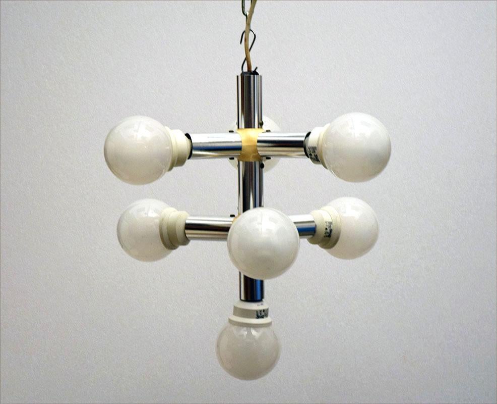 Space Age Trix & Robert Haussmann for Swisslamp Atomic Chandelier, 1960s