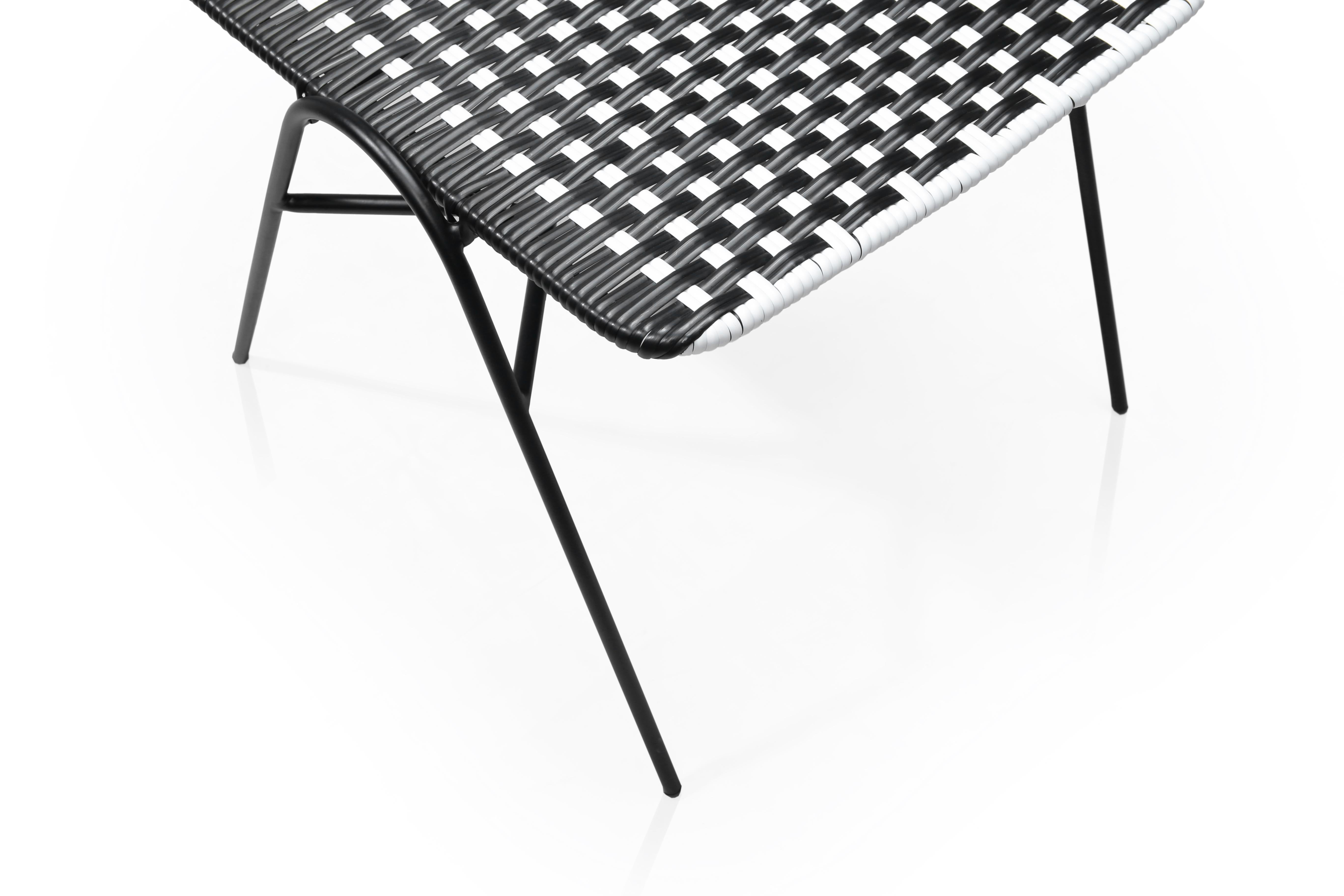 Contemporary Indoor and Outdoor Stackable Monochrome Patio Dining Chair by Frida & Blu For Sale