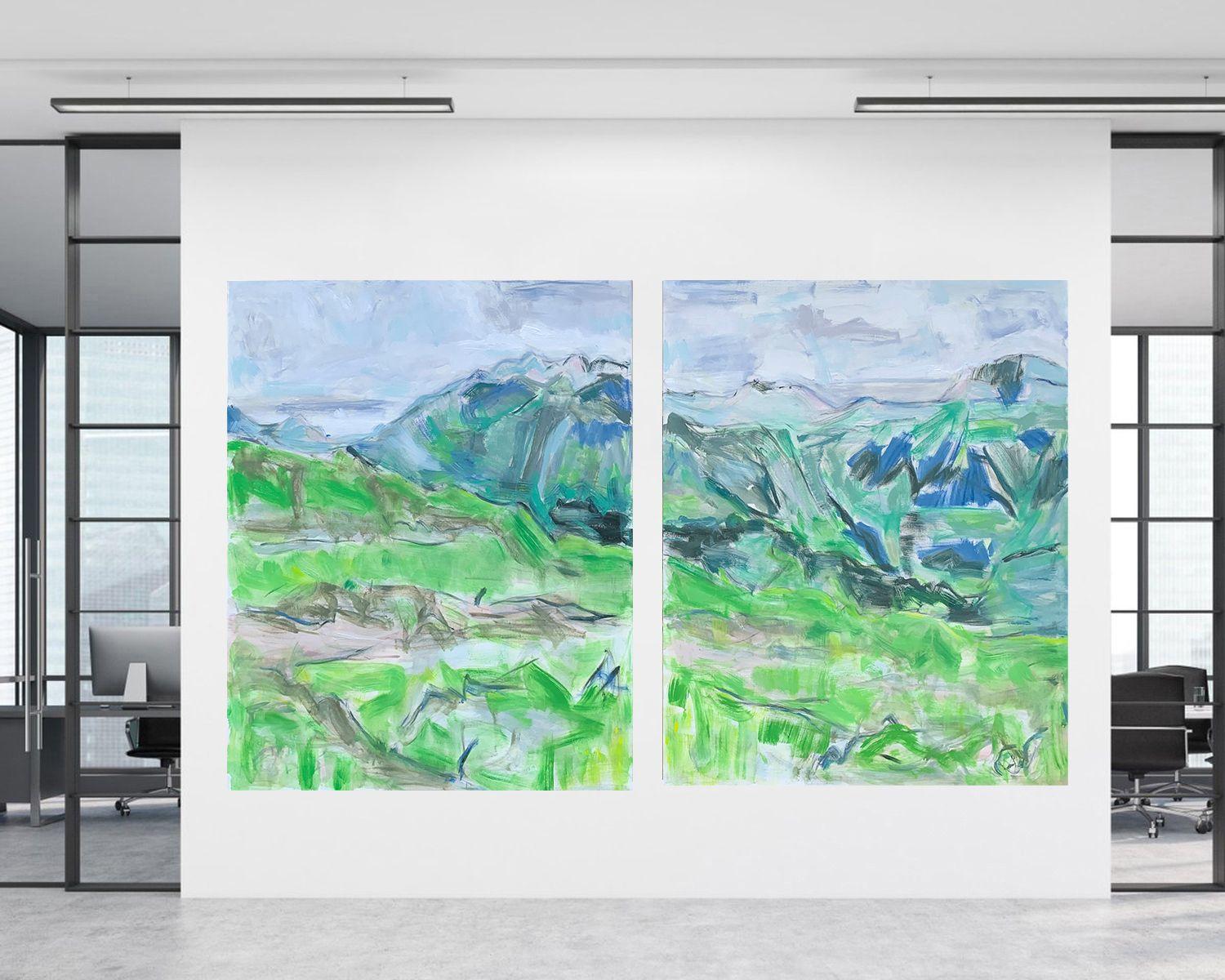 Colorado (diptych), Painting, Oil on Canvas 3