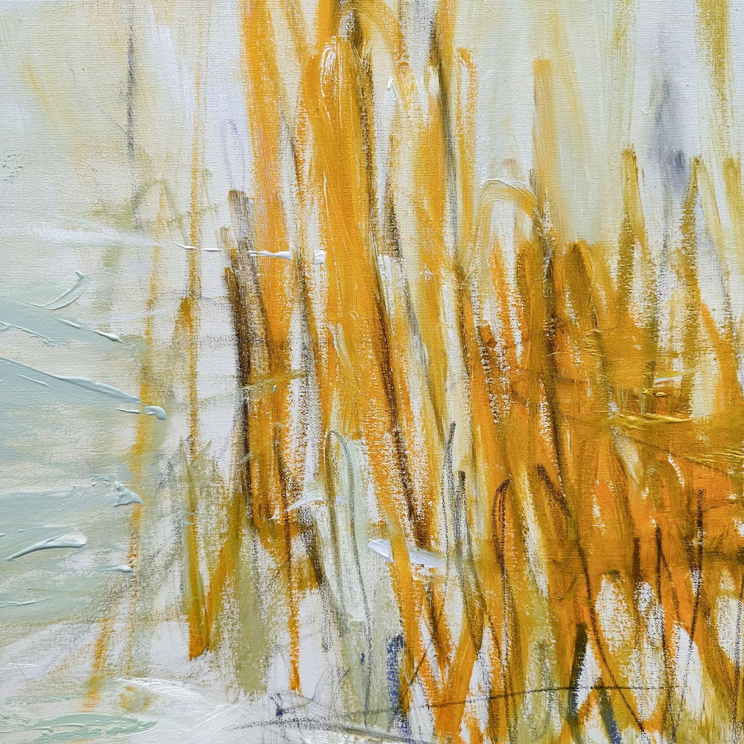 Peinture - Islande de la mer, huile sur toile - Expressionnisme abstrait Painting par Trixie Pitts