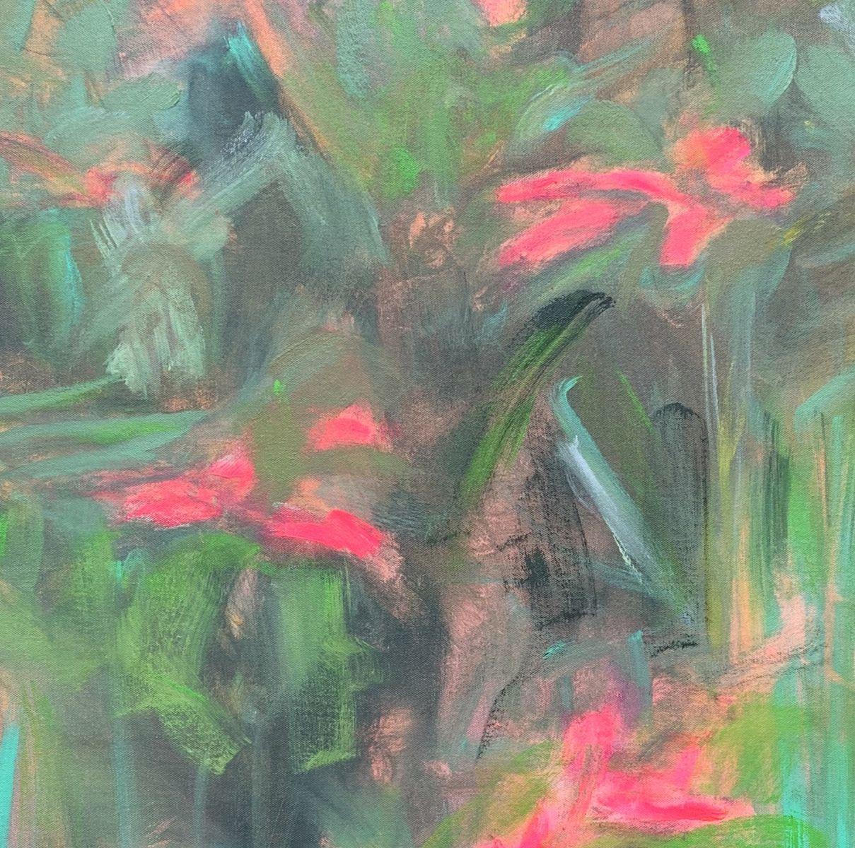 Rose selvatiche, Pittura, Olio su tela - Painting di Trixie Pitts