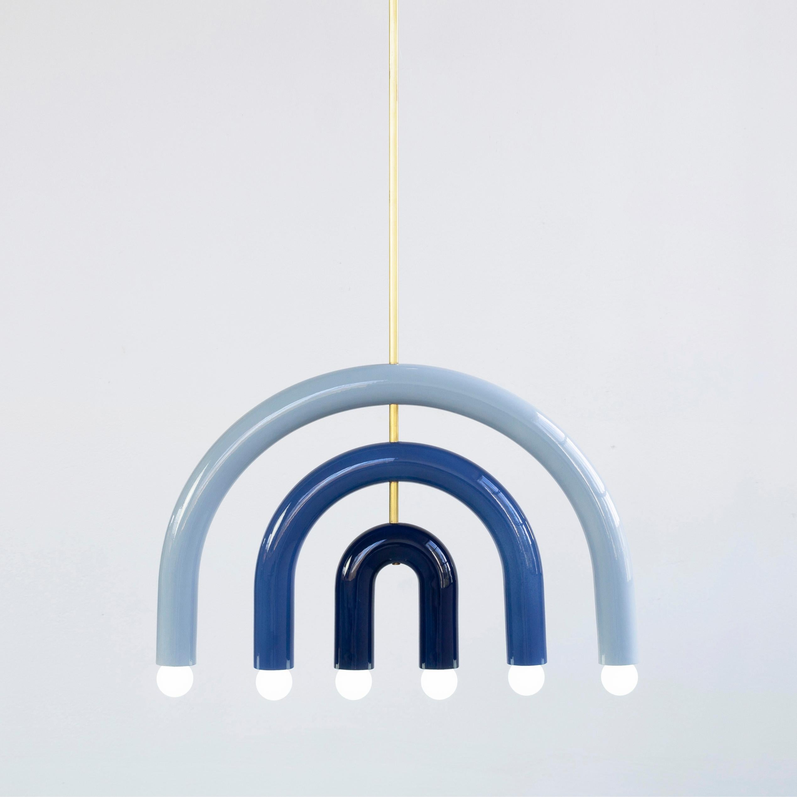 The lighting fixture is part of TRN collection. Three dimensional objects inspired by Tarasin painting have a simple calligraphic form so they can play and talk together as if they were letters from a non-existent alphabet.
 
The hand crafted