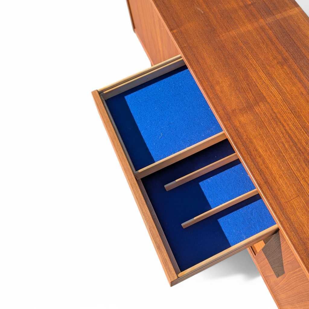 American Troeds Trio Sideboard & Hutch by Nils Jonsson – Mid Century Modern Teak Credenza For Sale