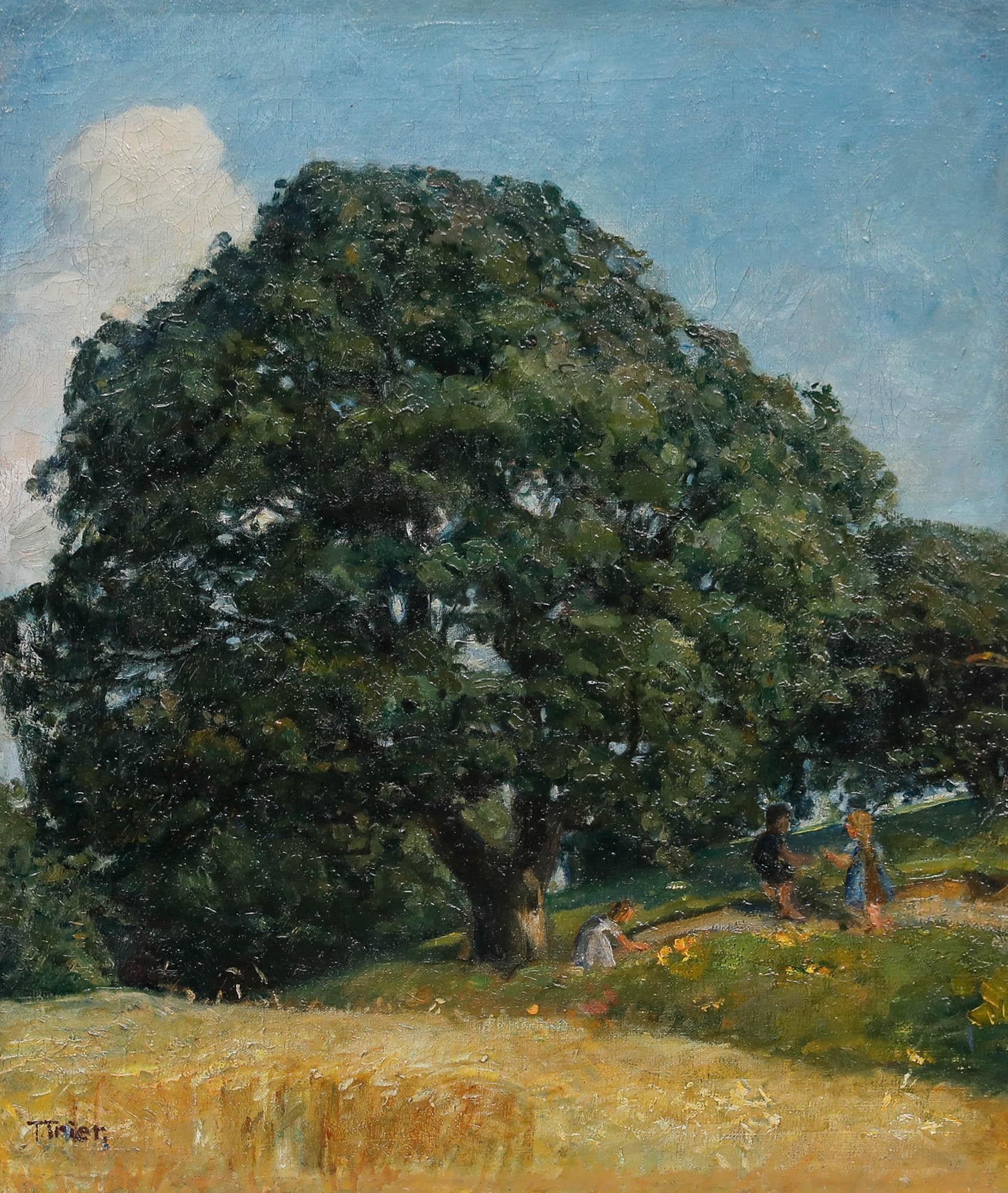 Troels Trier (1879-1962) - Olio della metà del XX secolo, L'albero della vita in vendita 1