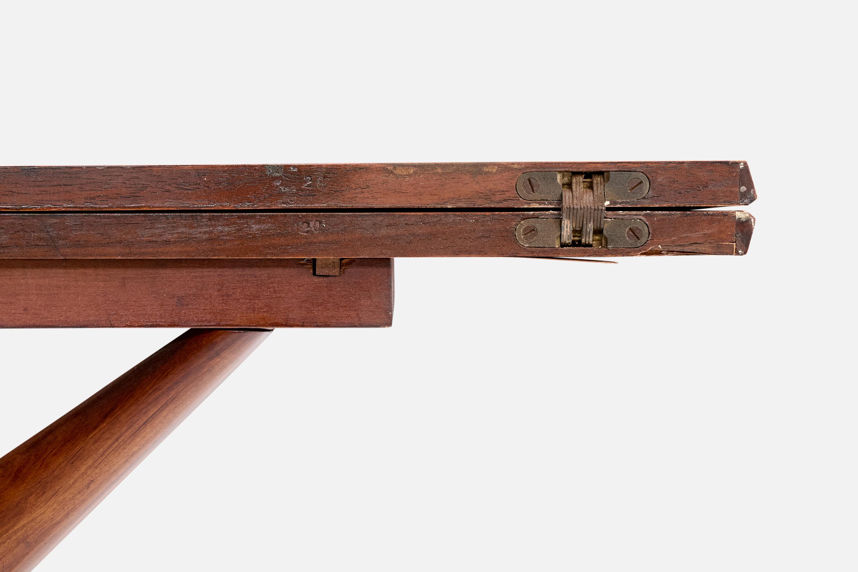 Trofelli & Favaro, Flip-top Console Table, Wood, Brazil, 1950s For Sale 13