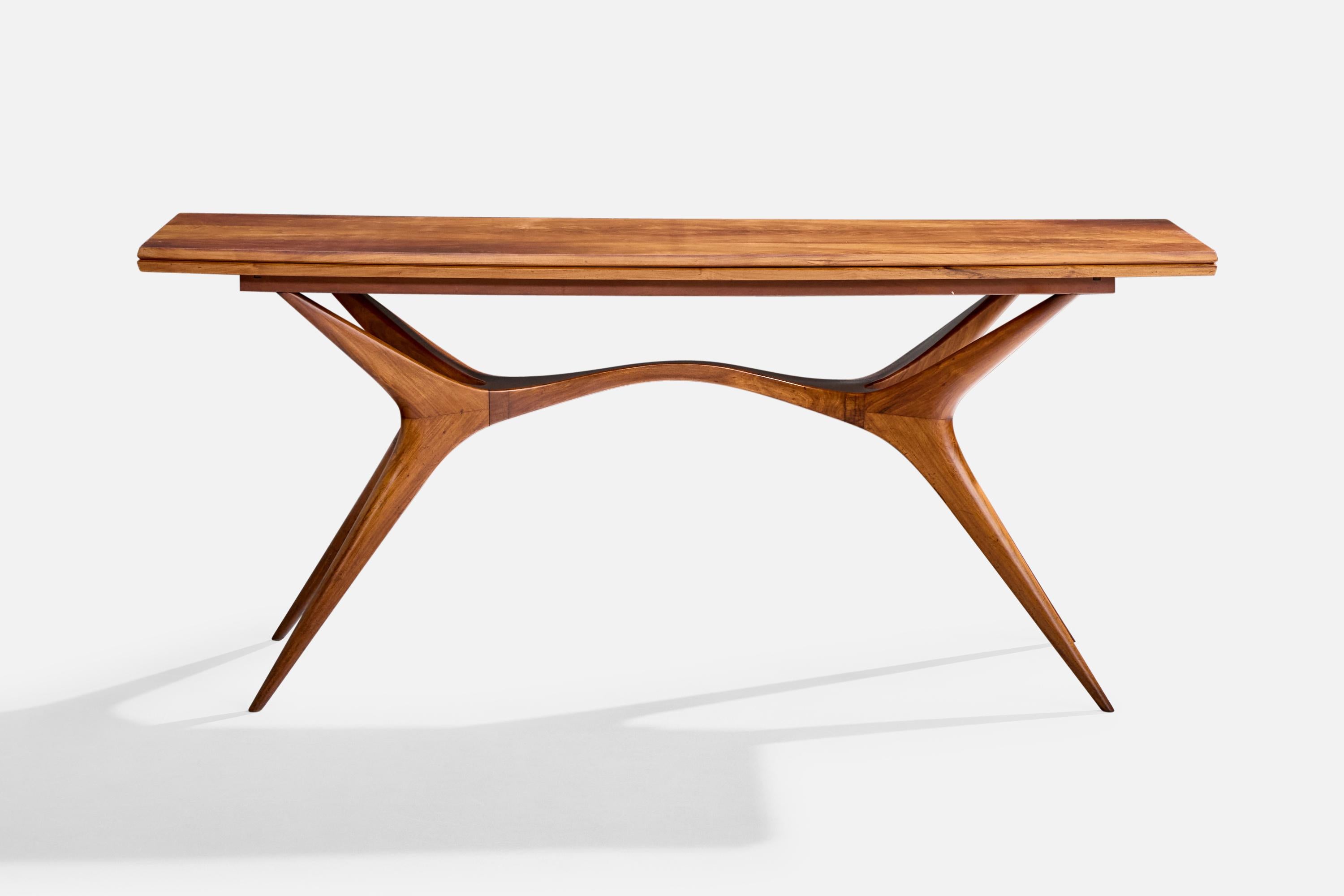 Brazilian Trofelli & Favaro, Flip-top Console Table, Wood, Brazil, 1950s For Sale