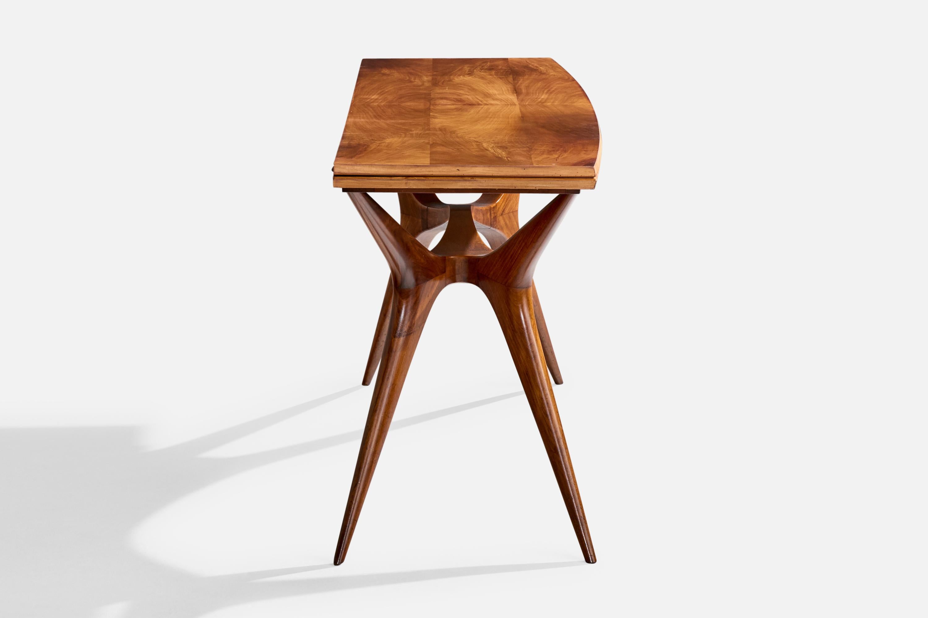 Mid-20th Century Trofelli & Favaro, Flip-top Console Table, Wood, Brazil, 1950s For Sale