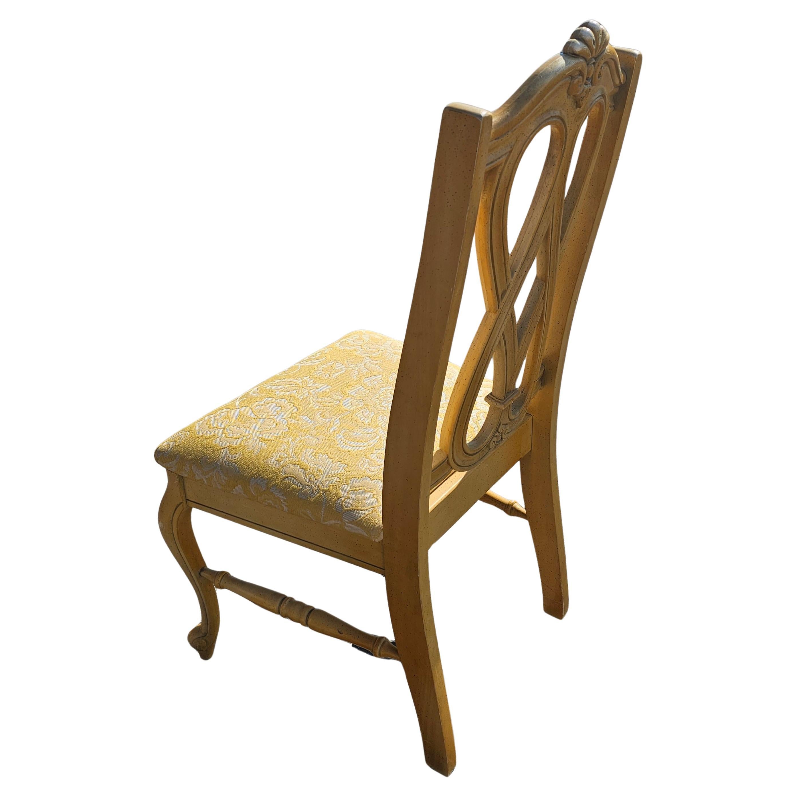 Other Trogdon Furniture Mid Century Painted Mahogany and Upholstered Side Chair For Sale
