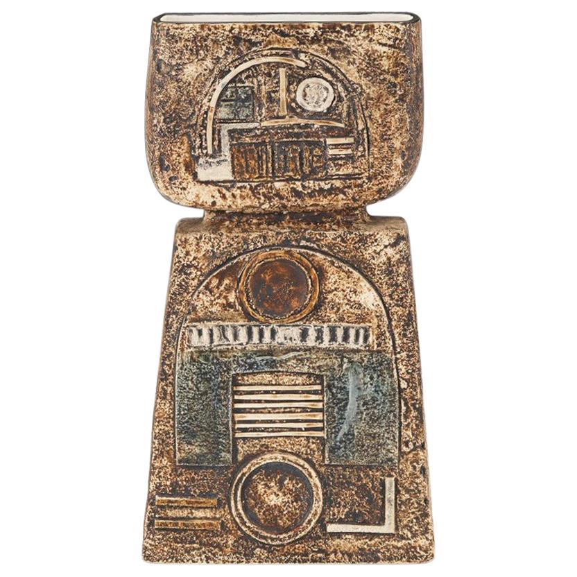 Troika Cornwall Pottery Vase, Linda Taylor, Newlyn, 1970s