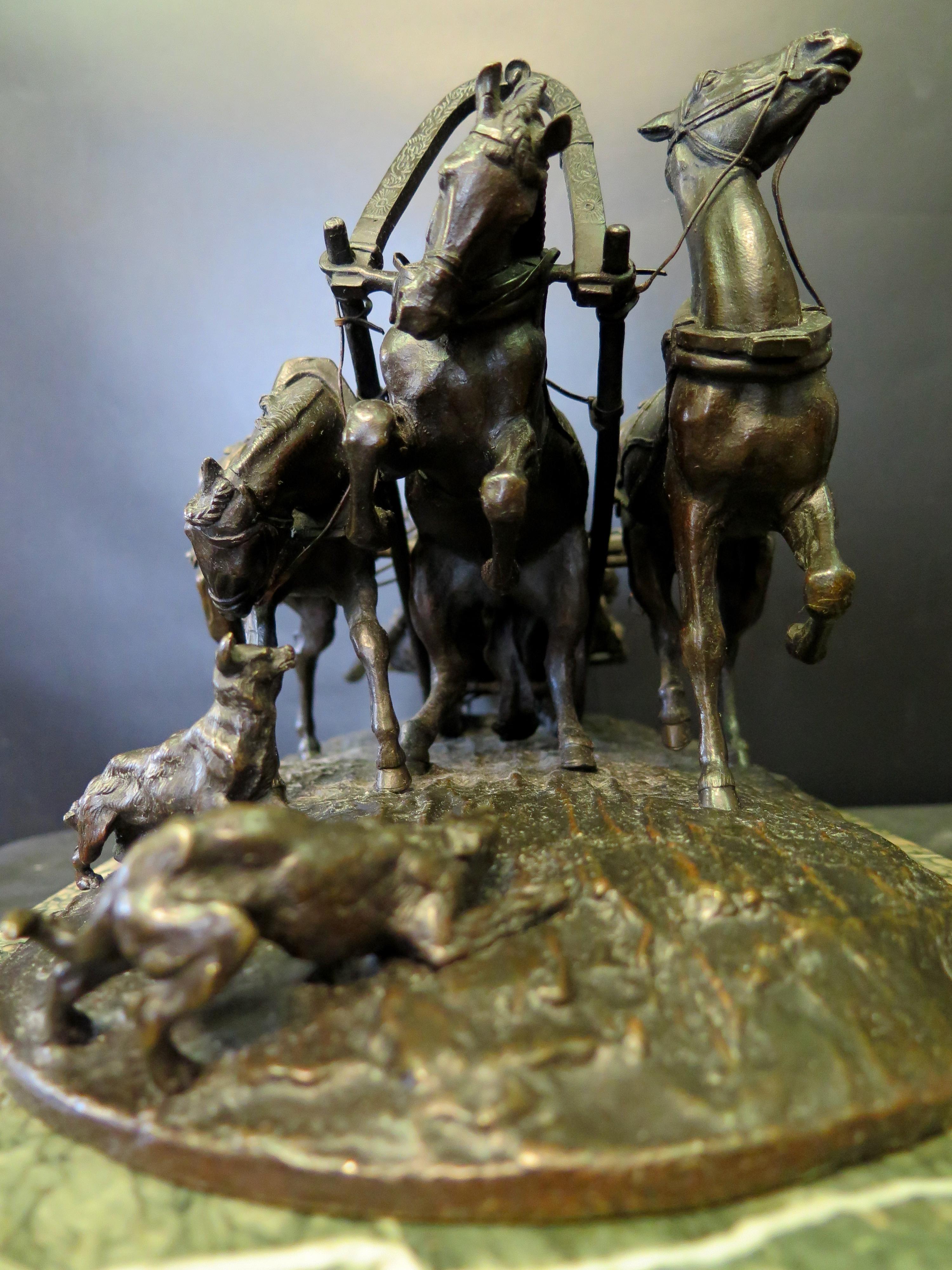 Troika, Russian Bronze For Sale 3