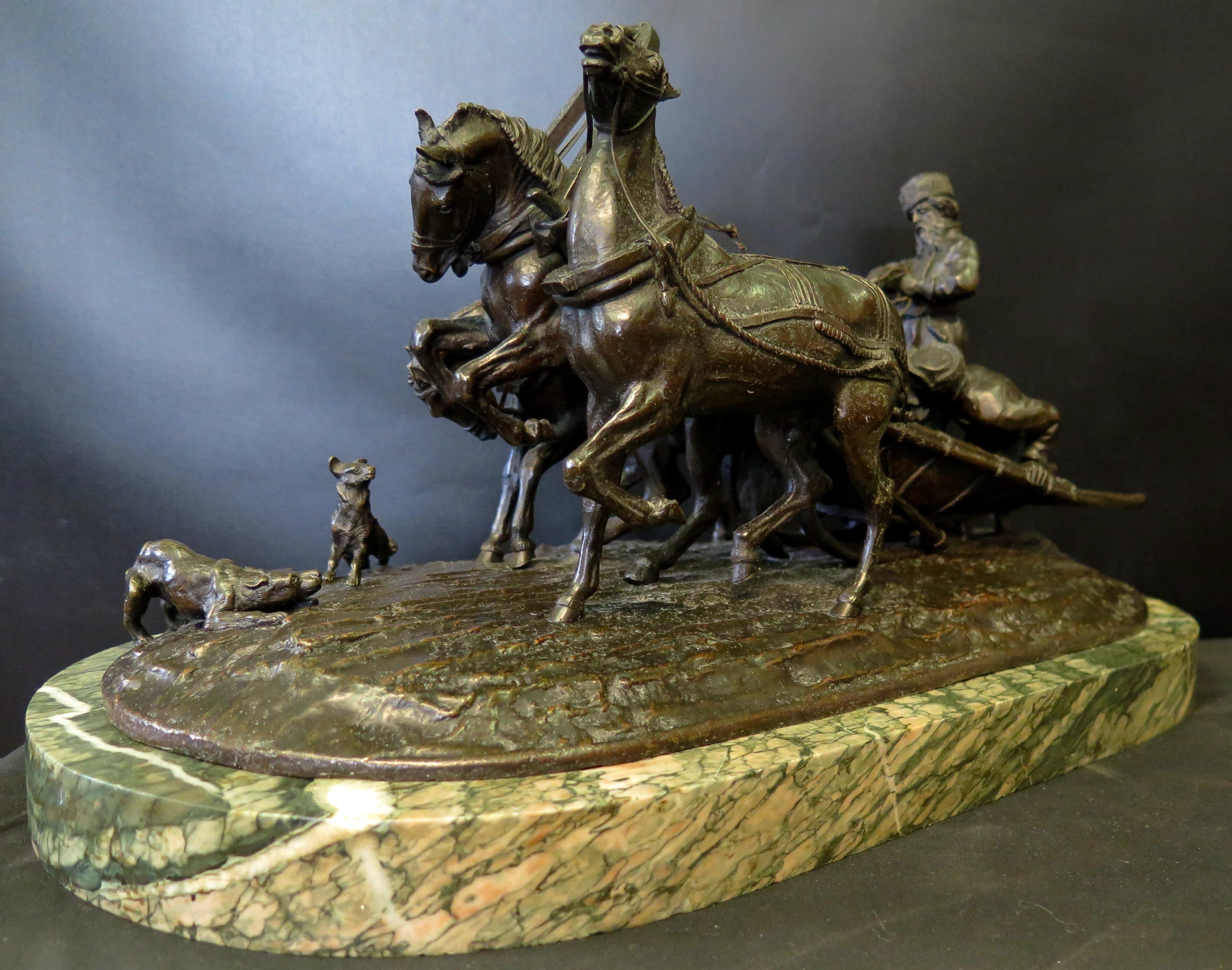 Troika, Russian Bronze For Sale 4