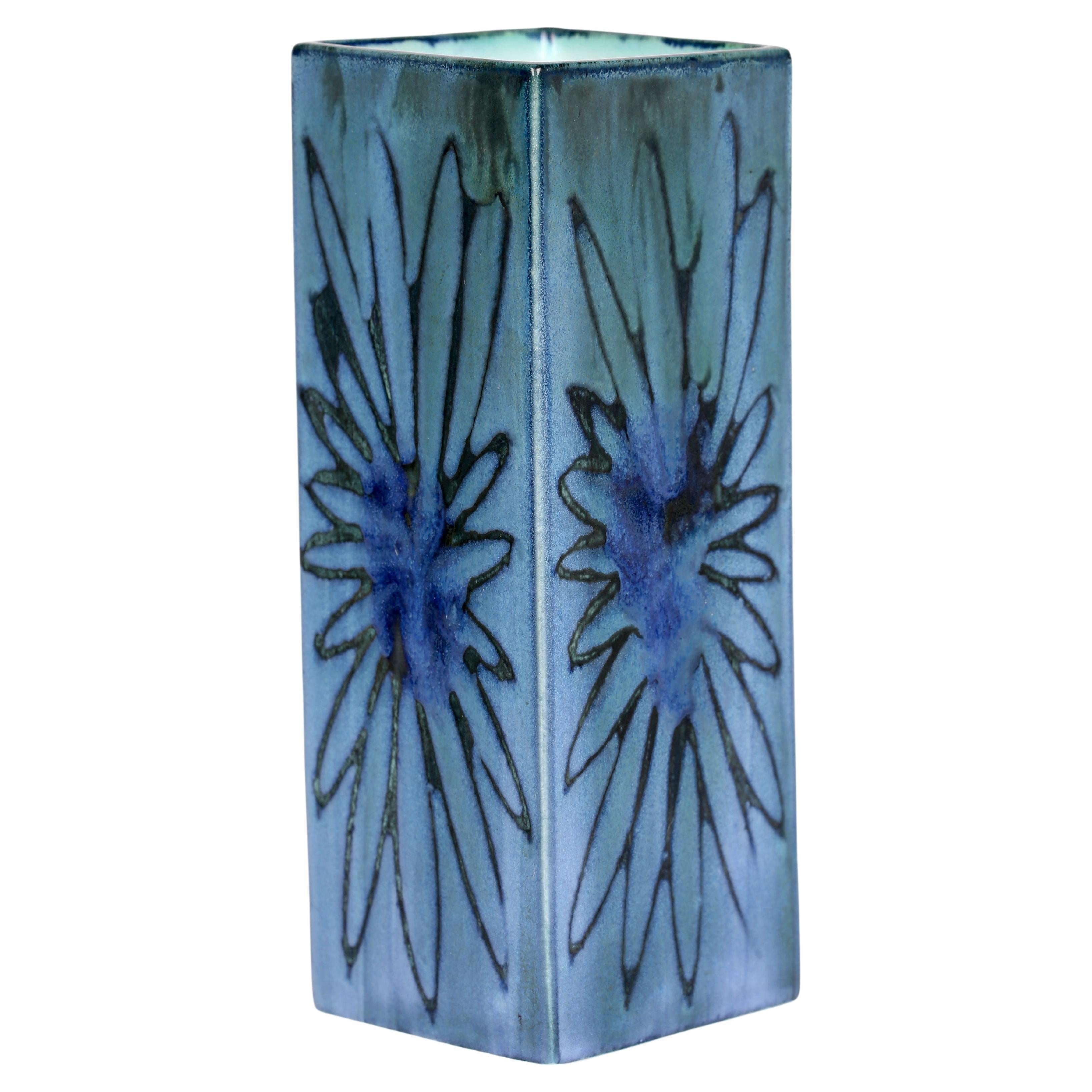 Troika St Ives Studio Pottery Smooth Glazed Floral Design Vase