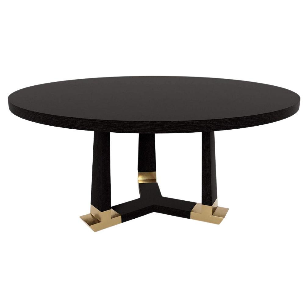 Trois Dining Table by Barlas Baylar  (Stainless Steel) For Sale