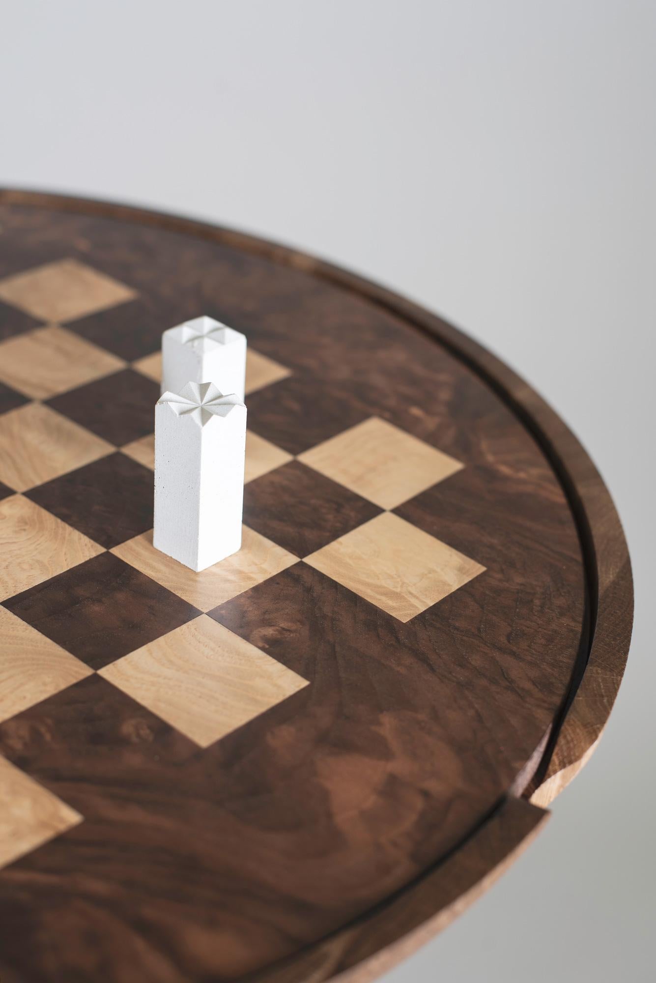 chess table and chairs
