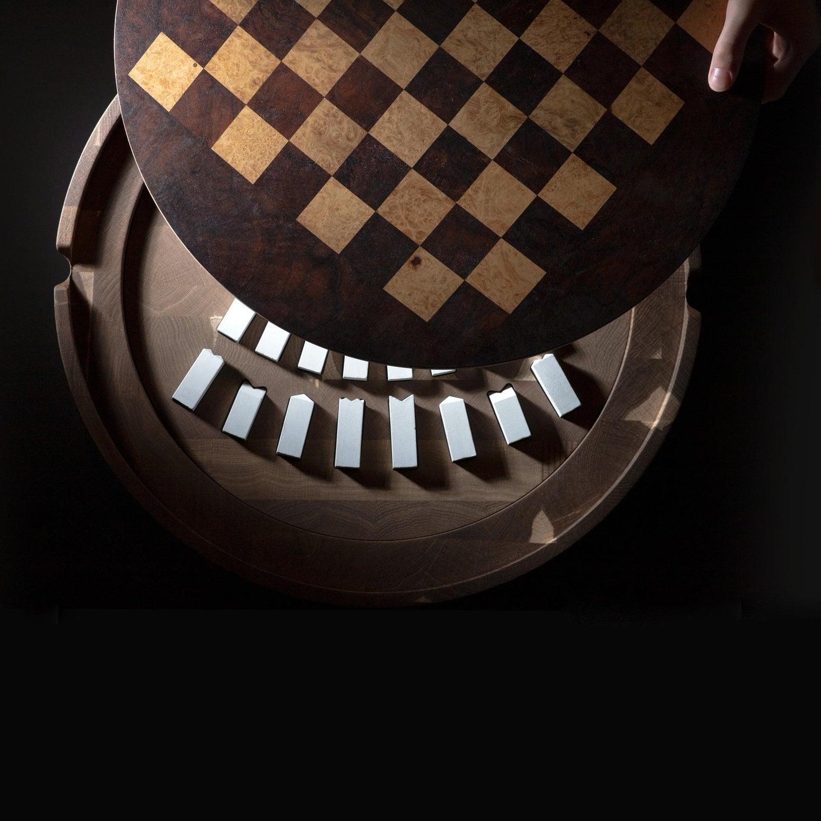 Czech Trojan XXI Chess Table & Set For Sale