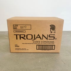 'Trojans Box' Condom Box Sculpture by Adam Rolston, 1990s USA