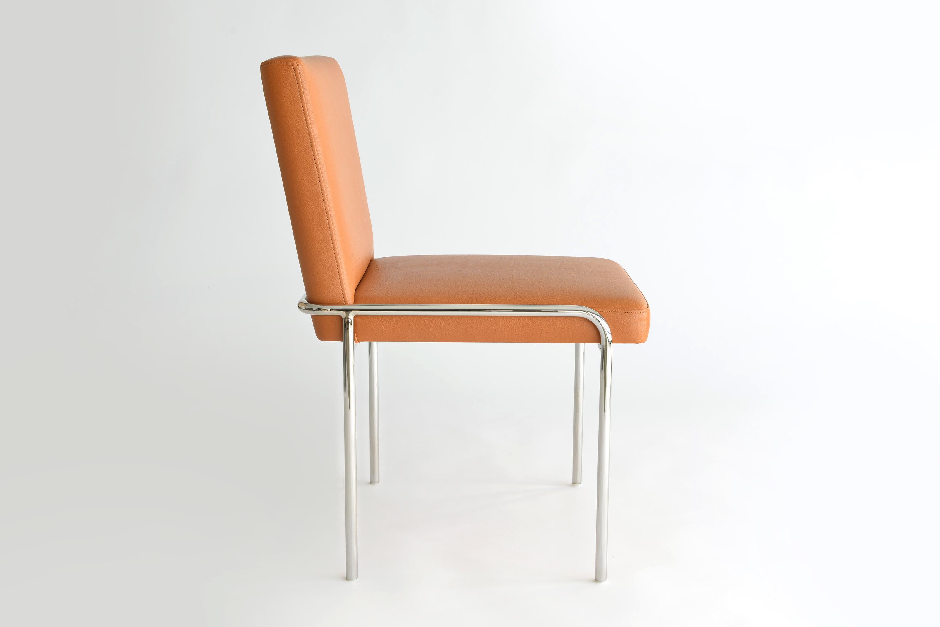 Modern Trolley Armless Side Chair by Phase Design For Sale