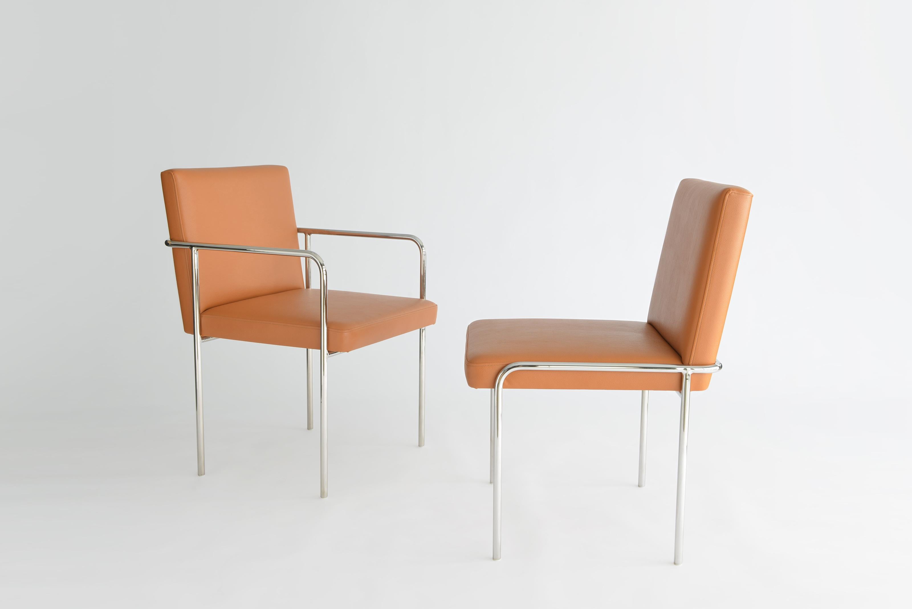 Trolley Armless Side Chair by Phase Design In New Condition For Sale In Geneve, CH