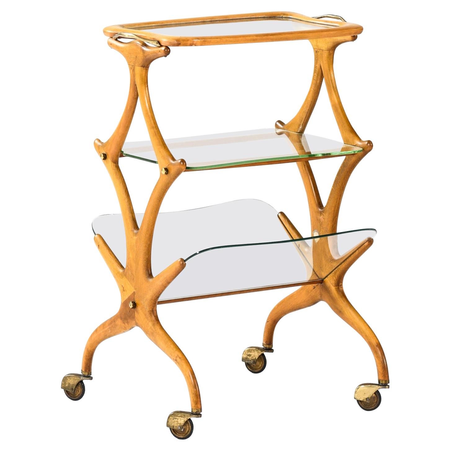 Trolley Attributed to Cesare Lacca Produced in Italy For Sale