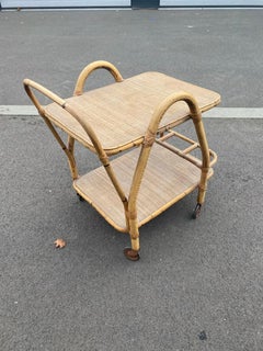 Trolley Bar in bamboo and Rattan, circa 1950
