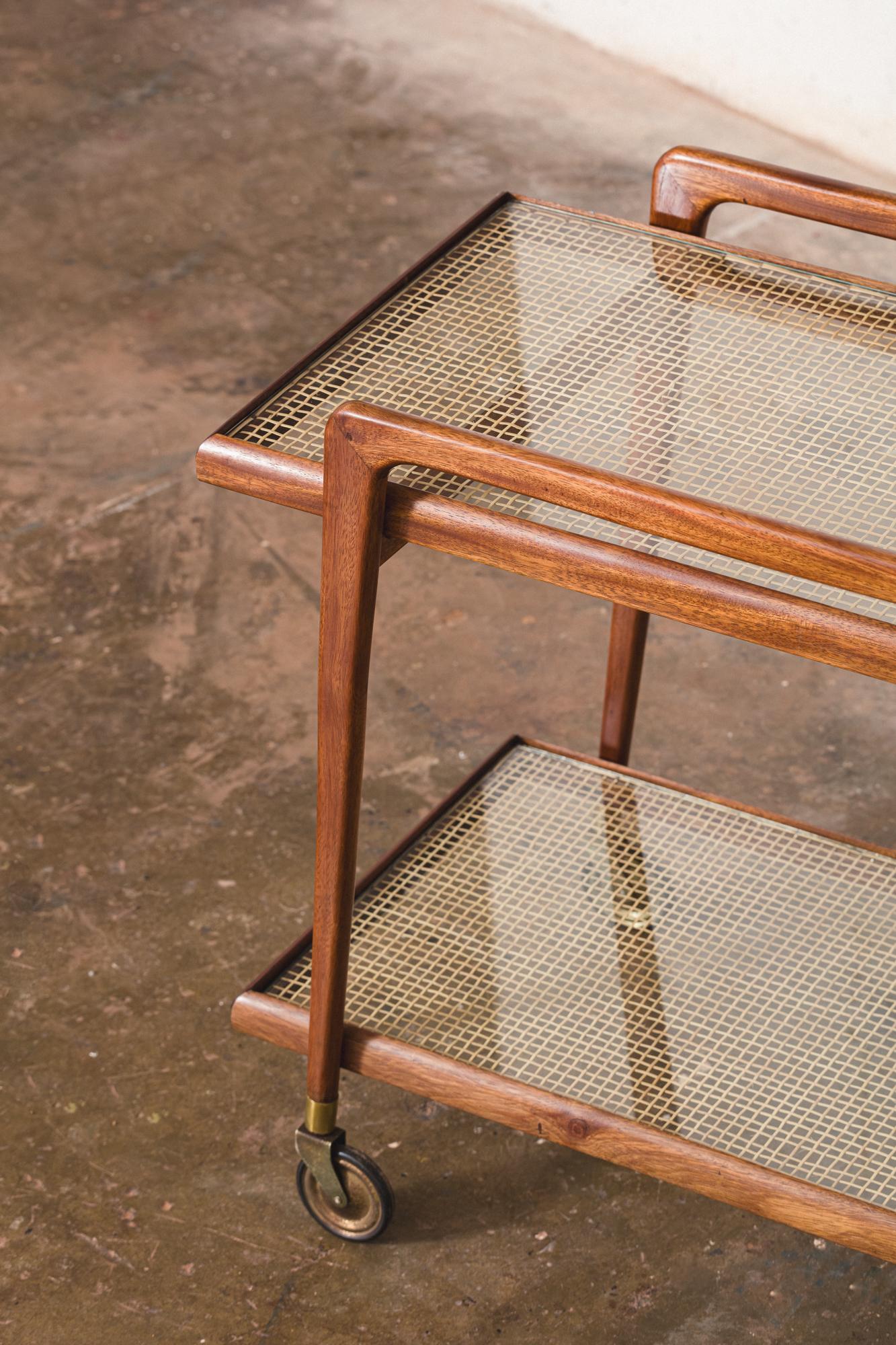 Hardwood Trolley by Martin Eisler For Sale