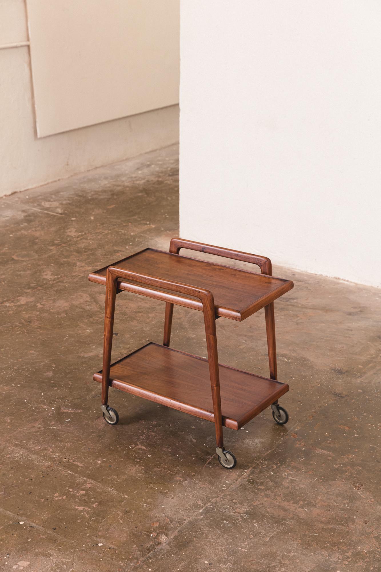 Hardwood Trolley by Tapeçaria Schulz For Sale