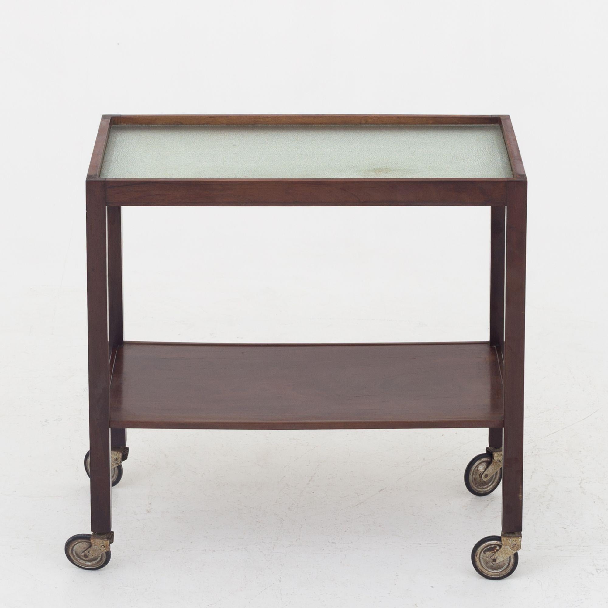 Frosted Trolley by Thorald Madsen For Sale