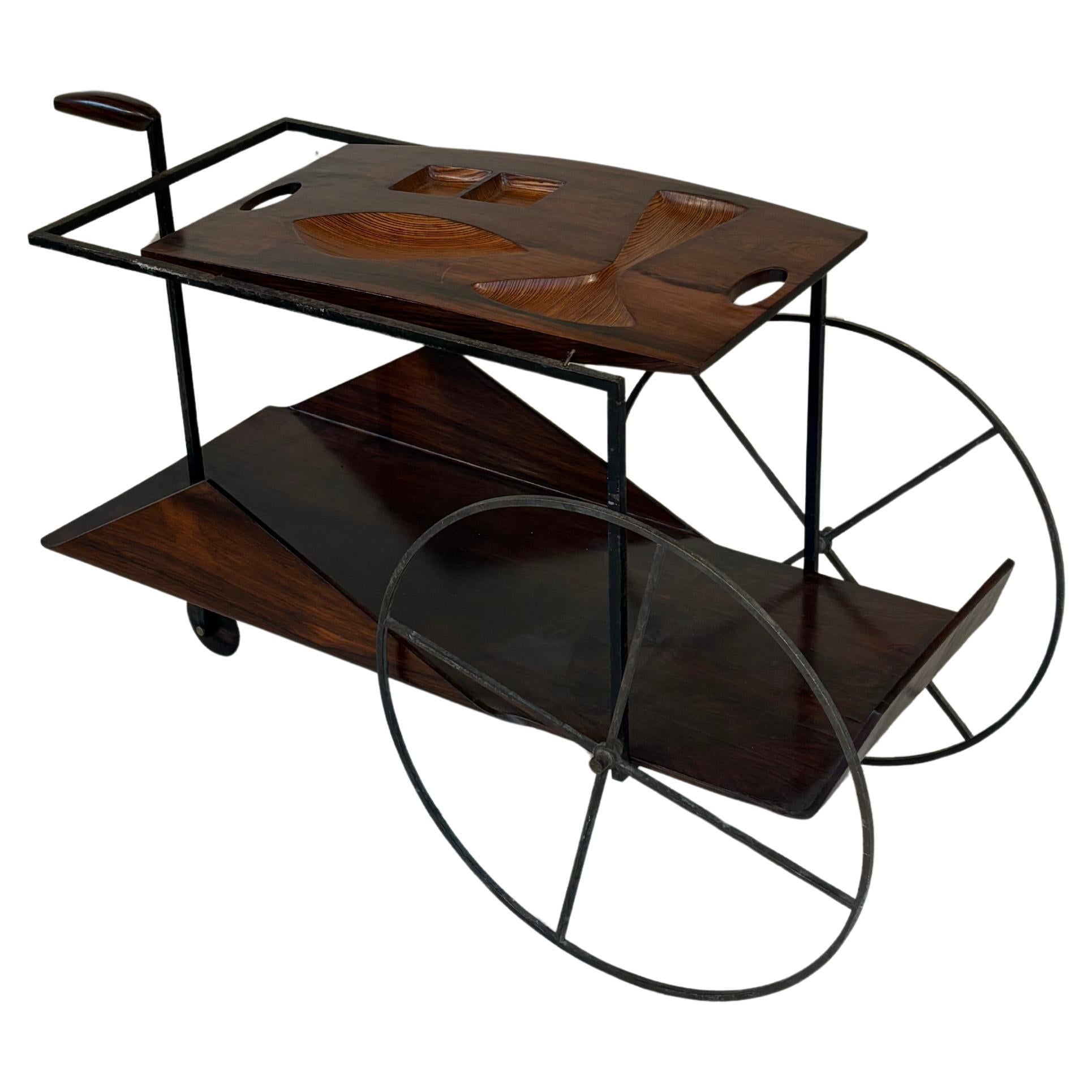 Trolley : « Carinho de Cha » by Jorge Zalszupin, rare variant For Sale