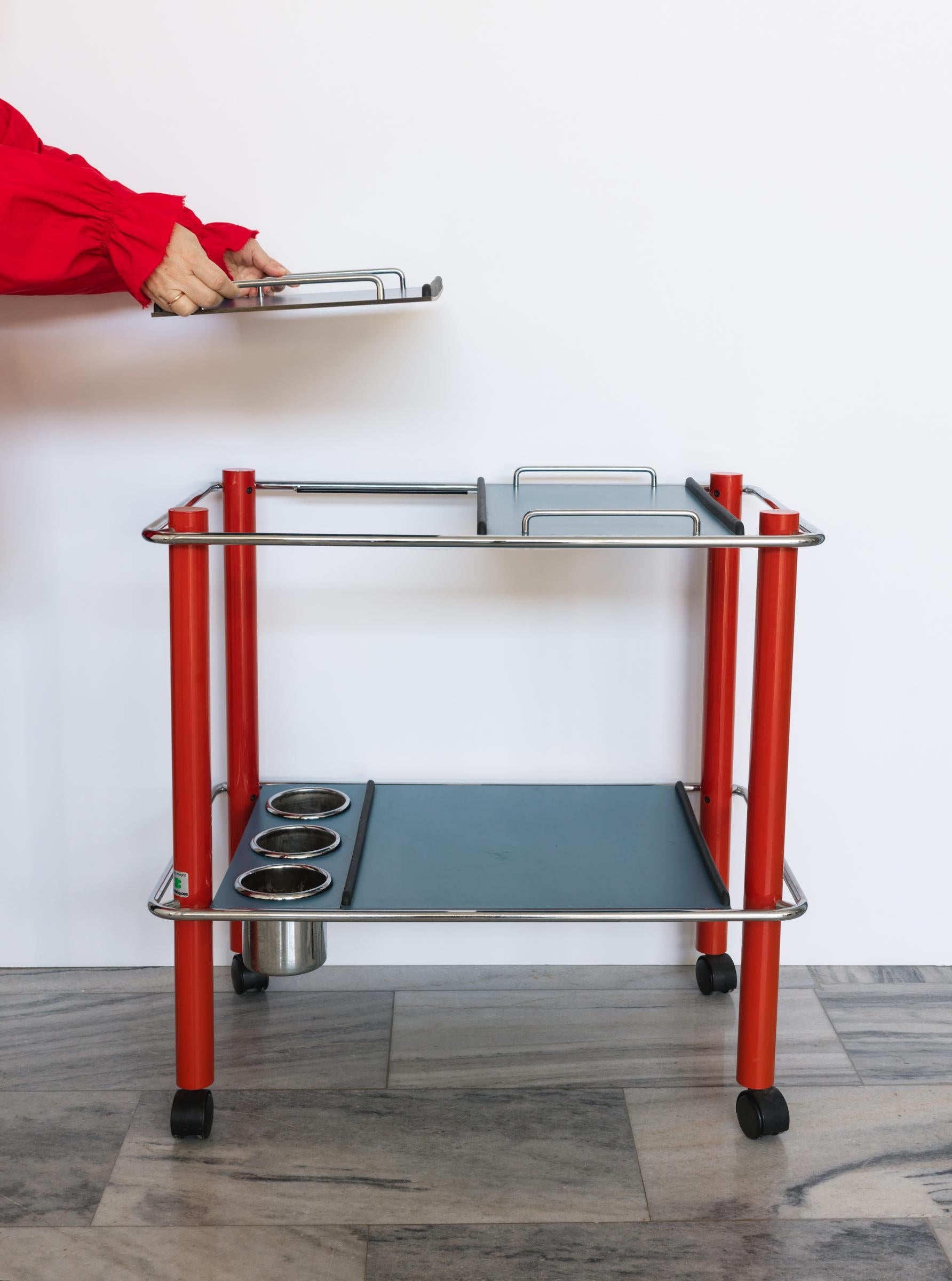 Post-Modern Trolley / cart by Bieffeplast Padova 1970s For Sale