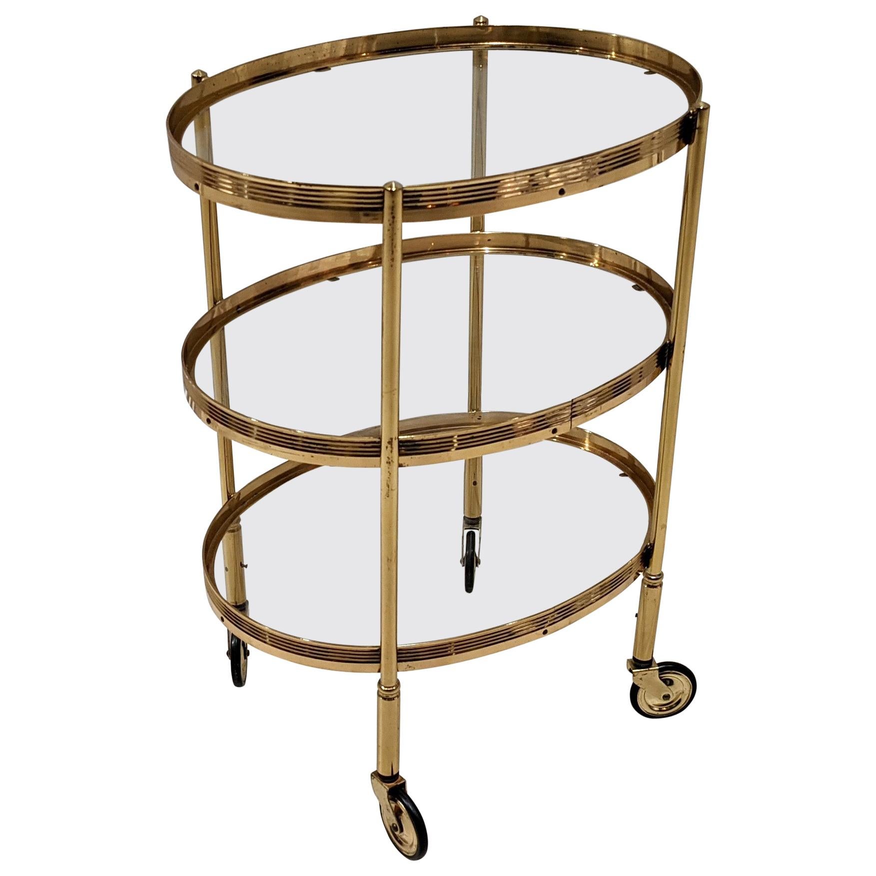 Trolley in Brass Gold Color
