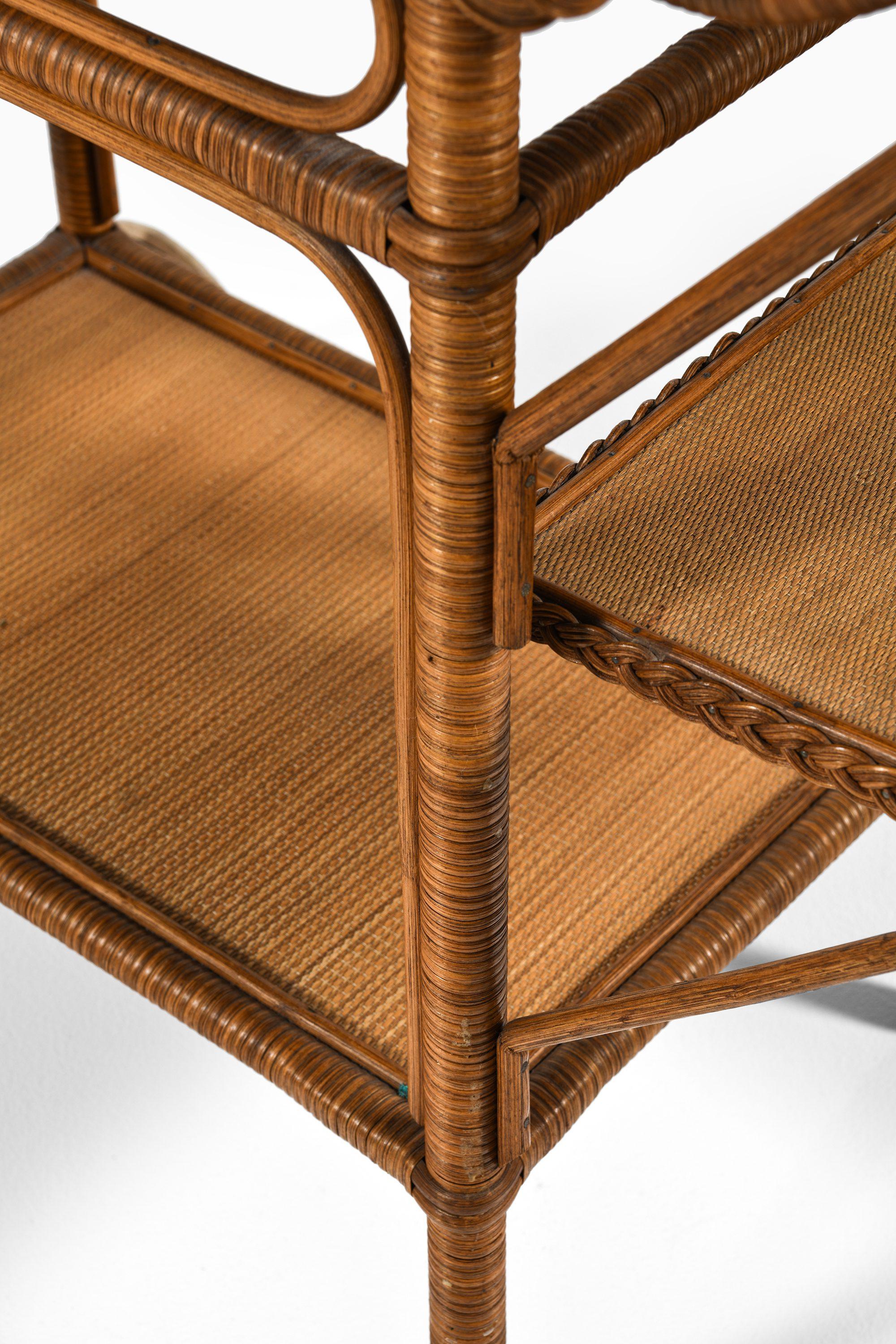Trolley aus Schilfrohr und Rattan von Robert Wengler, 1940er Jahre (Gehstock) im Angebot