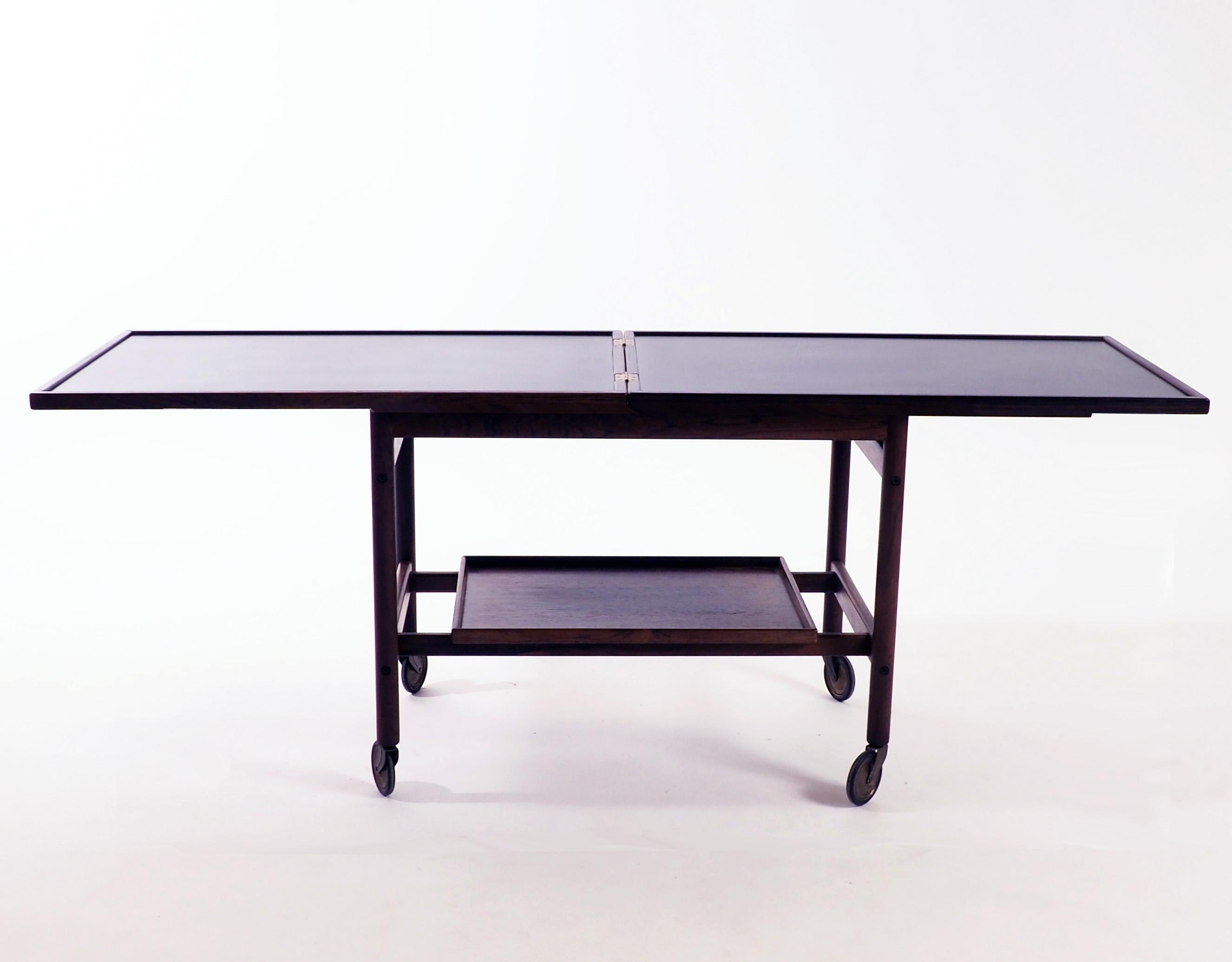 Trolley in Rosewood and Formica by Kurt Östervig, Produced by Jason, Denmark 2