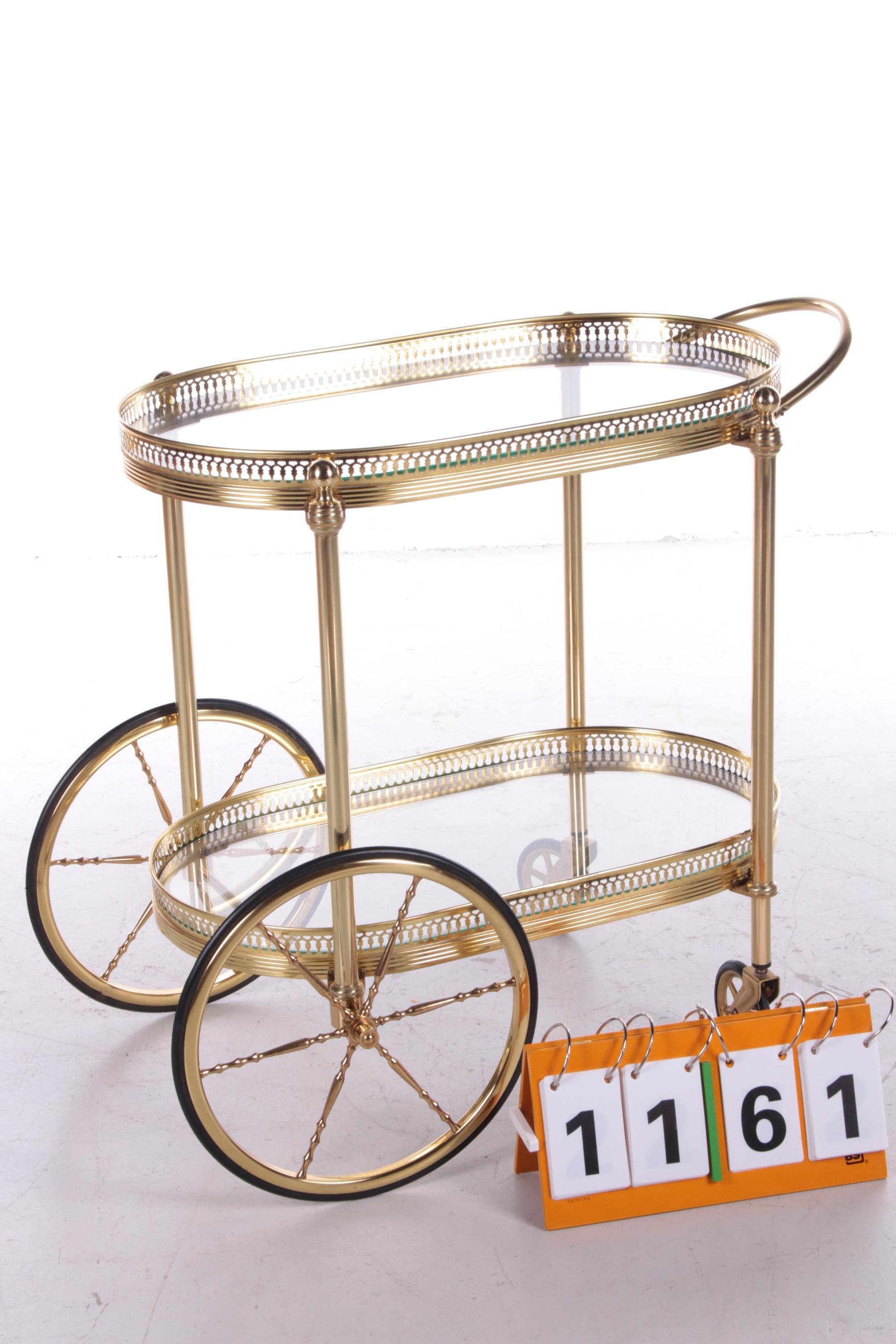 French Trolley in the Style of Maison Jansen Hollywood Regency, 1960s