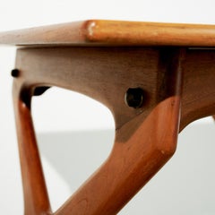 Carrello in noce e ottone di Ico Parisi per Angelo Baggis