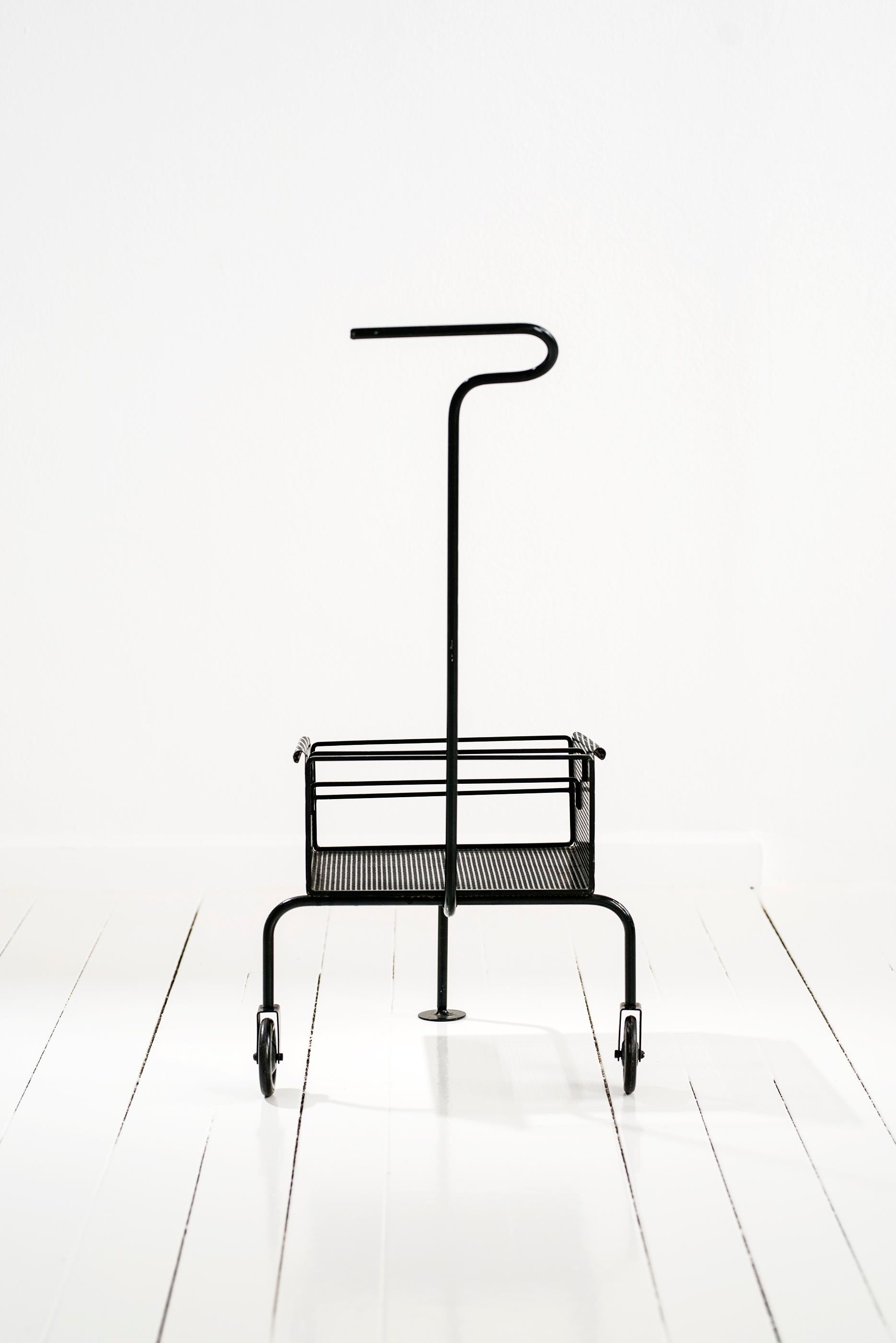 Lacquered Trolley Pousse-Pousse, cart by Mathieu Mategot, circa 1953, France For Sale